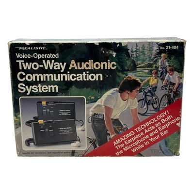 Audionic Communication System Realistic Voice-Operated Two-Way 21-404 Vintage - Image 1 of 4