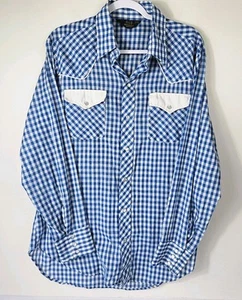 Camisa a Presión Perla Sears Años 70 De Colección Western Wear Vaquero Rodeo Rancho - Grande Para Hombres - Imagen 1 de 8