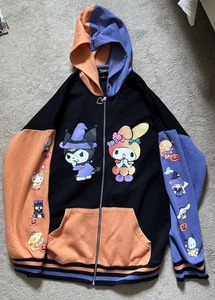Hot Topic Sanrio Hello Kitty & Friends Halloween Varsity Hoodie Jacke GR XL - Bild 1 von 6