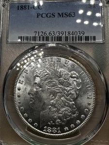 1881 CC Morgan Silber Dollar PCGS MS-63 - Bild 1 von 9