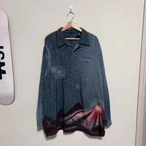 Vintage Pelle Pelle Marc Buchanan Button Up Long Sleeve Shirt Egyptian Size XL - Picture 1 of 8
