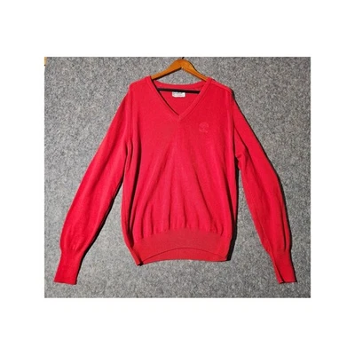Мужской красный свитер пуловер Titleist Collection с V-образным вырезом с длинным рукавом хлопок размер L - Изображение 1 из 4