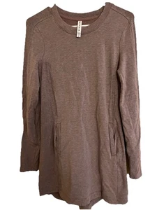 Athleta Damen Rundhalsausschnitt Langarm Freizeit Eingriff Tasche Stretch Etuikleid S - Bild 1 von 4