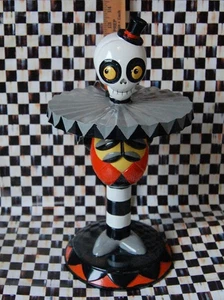 Esqueleto estilo mackenzie con cuello nuevas rayas negro blanco 14" Halloween boo - Imagen 1 de 5