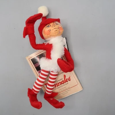 Annalee 2007 Red Elf with Red Striped Leggings 5 in - Image 1 of 4