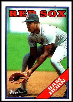 1988 Sam Horn Rookie Topps Baseball #377 Boston Red Sox - Image 1 of 2