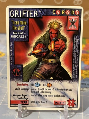 Wildstorms CCG Grifter WildCATS Rare Card Travis Charest Unlimit Image DC Comics - Image 1 of 2