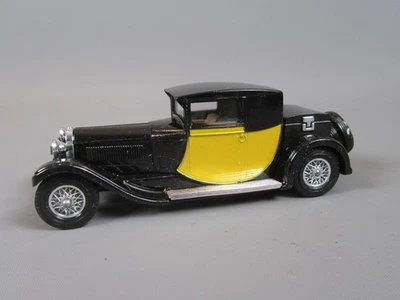 D856 Matchbox Y-24 UK Bugatti Tipo 44 1928 Nero Giallo 1927 Vintage 1983 1:43 - Immagine 1 di 4