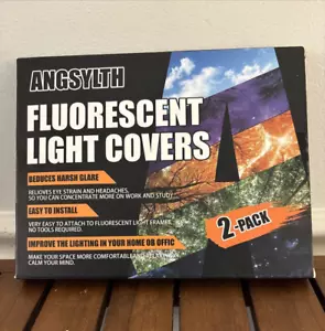 ANGSYLTH 2 Pcs Fluorescent Light Covers 4 x 2 Ft for Ceiling - Picture 1 of 4