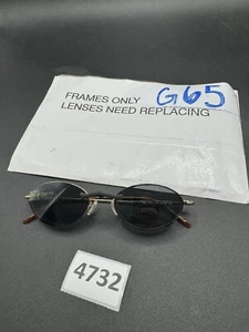 Vintage Sunlites 1206 Gold Rimless Oval Clip-On Sunglasses Japan - Picture 1 of 6
