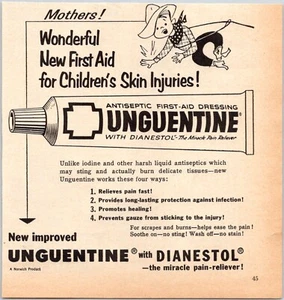 1956 Unguentine Vintage Print Ad Antiseptic First-Aid Dressing - Picture 1 of 1