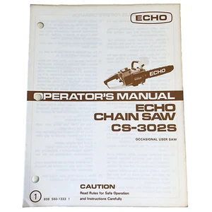 1980s Echo Chainsaw CS-302S Operator’s Manual Kioritz Vintage Original - Picture 1 of 3