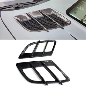 Carbon Hood Vent Scoop Air Flow Mesh Cover for MB C190 AMG GT GTS GTC 15-Up E - Picture 1 of 7
