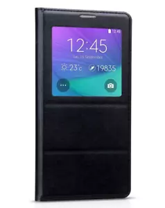 GENUINE HOCO SAMSUNG GALAXY NOTE 4 ORIGINAL VIEW SERIES FLIP CASE COVER - Picture 1 of 11
