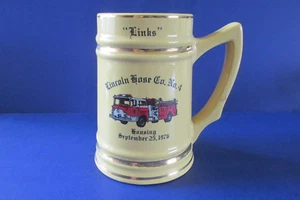 Vintage Lincoln Hose Co. No.4 Housing September 25, 1976 Cup Mug Beer Stein - Picture 1 of 10