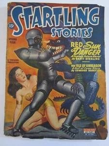 Startling Stories Pulp Vol. 12 #1, Spring 1945  VG  Classic Bergey Robot Cover! - Picture 1 of 6