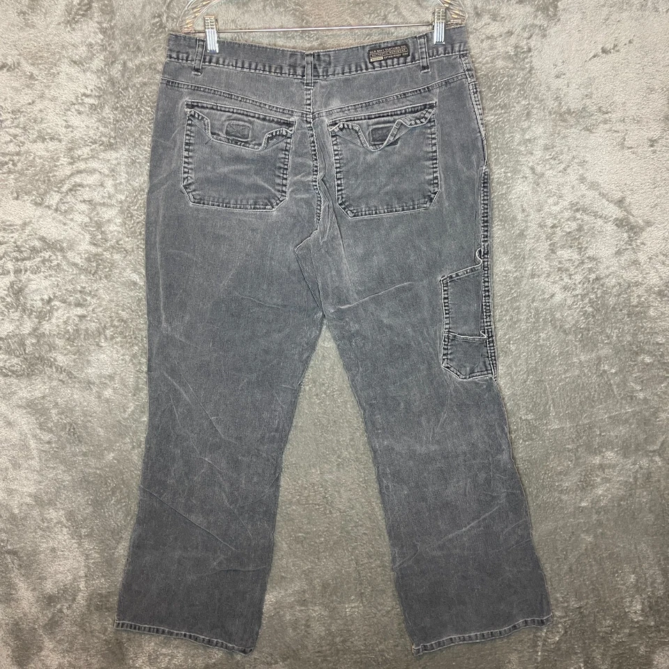 Pantalón bootcut pana hip hop ropa de calle carpintero vintage de mujer azul marino antiguo 14 Foto 1 de 4