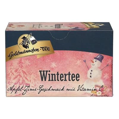Goldmännchen Wintertee Apfel-Zimt-Vitamin C Früchtetee 20 einzeln versiegelte... - Bild 1 von 3