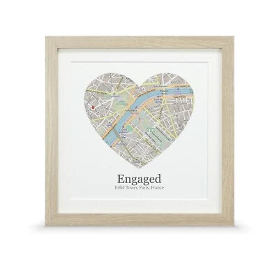 Wedding anniversary gift | Personalised special place map print | Couples gift - Image 1 of 4