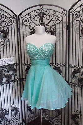 G2027/8  ALYCE 3558 $219  WATER SZ 14 OR 16 COCKTAIL PROM HOMECOMING GOWN  DRESS - Image 1 of 4