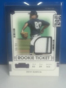 Camiseta deportiva Contenders Rookie Ticket 2021 púrpura #RTJ-DG Deivi Garcia/99 con rayas - Imagen 1 de 2