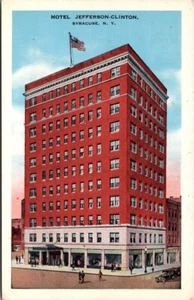 Postcard Hotel Jefferson Clinton Building-Syracuse-New York-Vintage Advertising - Picture 1 of 2