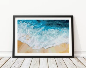 Spiaggia Oceano Mare Onda Paesaggio Contato Modello Punto Croce - Foto 1 di 3