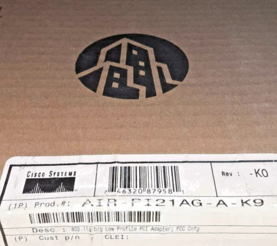 Cisco 802.11a b/g Low Profile PCI Adapter AIR-PI21AG-A-K9 New Factory Sealed - Image 1 of 3