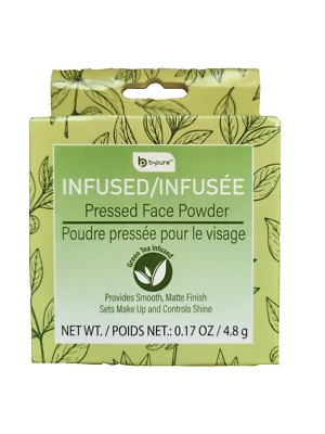 b.pure Green Tea Infused Pressed Face Powder:    0.17oz/4.8gm (Pure Makeup) - Image 1 of 3