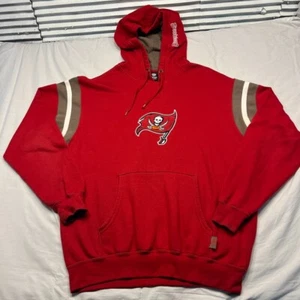 Vintage Tampa Bay Buccaneers Hoodie Sweatshirt Mens XL Red Embroidered Logo NFL - Picture 1 of 11