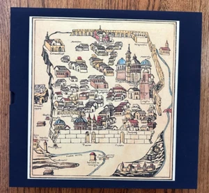 Jerusalem The Saga of the Holy City Illustrated Hardcover Slipcover Map Levenger - Foto 1 di 8