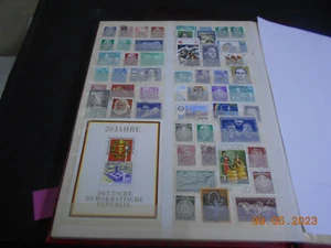 Album -Seite mit alten/älteren Briefmarken DDR - Picture 1 of 1
