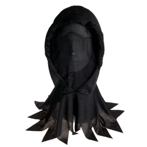 Halloween Vollgesichtsmaske für Sensenmann Kostüm | Schwarze Vermummungs Kapuze  - Bild 1 von 4