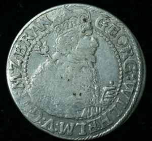 1623 PRUSSIA BRANDENBURG GEORG WIHELM ORT - 18 GROSCHEN 1/4 THALER - 29mm  - Picture 1 of 2