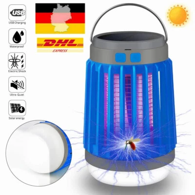 Solar LED Moskito-Killer Insektenvernichter Elektrisch USB Lampe Mückenfalle DE - Bild 1 von 4
