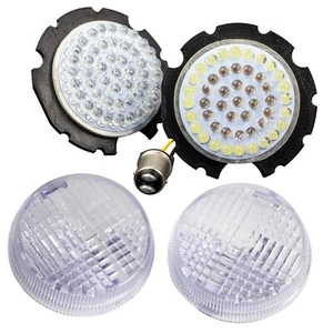 Eagle Lights Honda VTX Front LED Turn Signal Inserts & Clear Lenses White DRL - Picture 1 of 8