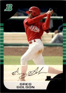 2004 BOWMAN GREG GOLSON PHILADELPHIA PHILLIES #161
