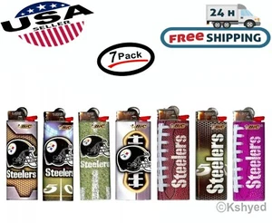 Bic NFL Pittsburgh Steelers Cigarette Lighters Brand New & Licensed (7 Pack) - Picture 1 of 11