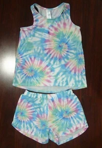 The Children's Place Tie-Dyed Summer Shorts Set w/Tank Top Girls Size M 7/8 - Picture 1 of 3