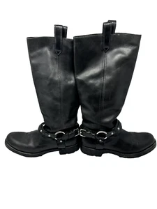 RALPH LAUREN boots Made Italy $1,000 motorcycle biker TALL, men 10 - Picture 1 of 4