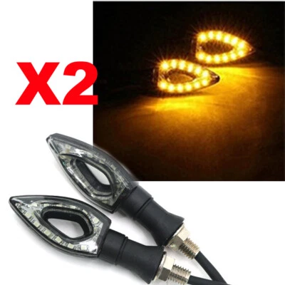 2x  Motorcycle 12 LED Turn Signals Indicator light for Aprilia Tuono V4 RSV4 SR - Image 1 of 2