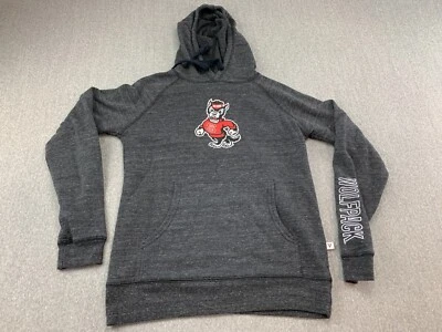 North Carolina State Wolf Pack Sweater Sweatshirt S Gray Large Logo Sleeve NCAA - Image 1 of 4