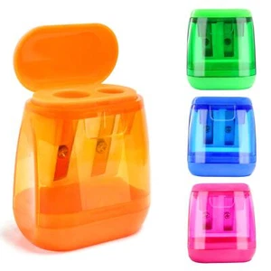 Pencil Sharpener Manual Double Holes Colored Handheld Pencil Sharpeners with ... - Picture 1 of 7