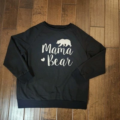 Sudadera negra para mujer Mama Bear - talla 2XL Foto 1 de 4