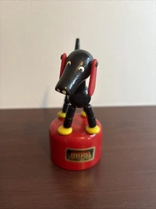 BRIO - Made In Sweden ~ 1960s Push-Up / Collapse Wooden Toy ~ Dachshund - Picture 1 of 8
