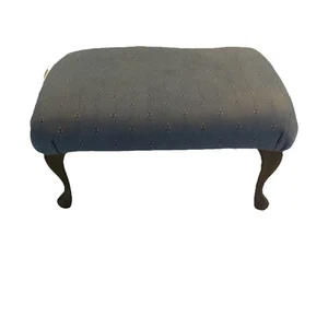 Vintage Brass Leg Footstool Low Profile with Classic Design - Picture 1 of 9