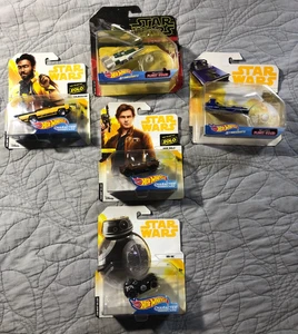 Star Wars Hot Wheels Raumschiffe & Figuren Autos 5 Stück Han Solo & Speeder - Bild 1 von 13
