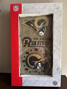 NUEVO NFL Yard Line Reloj y Termómetro ST LOUIS RAMS 15" x 9" - Imagen 1 de 8