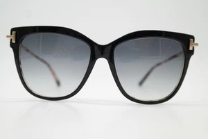 Sunglasses Tom Ford TF5704-B Black Gold Braun Oval Sunglasses Glasses New - Picture 1 of 6