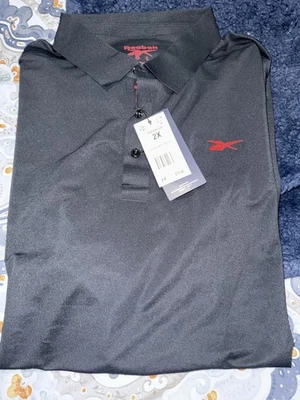 Reebok Golf Polo Shirt SS Bonded Pique Black XXL - Image 1 of 3
